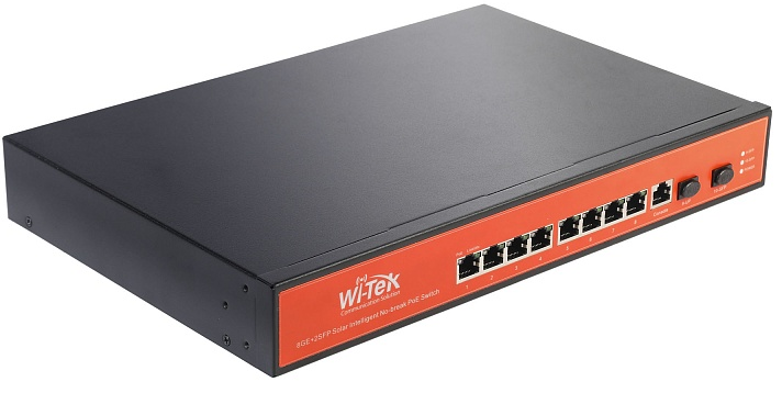 

Коммутатор управляемый Wi-Tek WI-PMS310GF-UPS v2 L2, 8 PoE портов 1000Base-T+2 SFP, грозозащита, питание от солнечной панели 24В, БП 150W, WI-PMS310GF-UPS v2