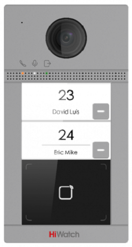 Вызывная панель HiWatch VDP-D4212W 2Мп IP на двух абонентов с ИК-подсветкой до 3м и Wi-Fi