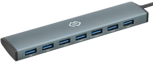 Разветвитель USB 3.1 Digma HUB-7U3.0-UC-G 7*USB 3.0, серый