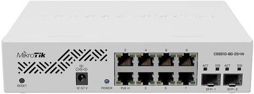 

Коммутатор управляемый Mikrotik CSS610-8G-2S+IN, CSS610-8G-2S+IN