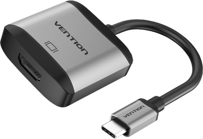 

Переходник Vention TDAHB USB Type C M/HDMI F, серый, TDAHB