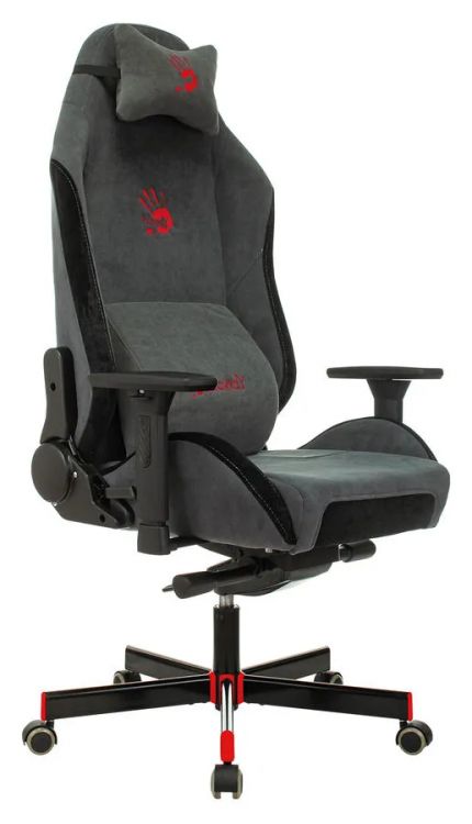 Кресло игровое A4Tech BLOODY GC-420 серый крестов. металл игровое кресло a4tech bloody gc 150 черный с подголов крестов пластик макс вес до 120 кг