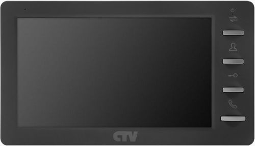 Видеодомофон CTV CTV-M1701 Plus (графит) с кнопочным управлением, встроенный автоответчик, функция фоторамки и часов