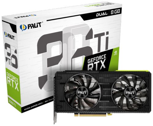 Видеокарта PCI-E Palit GeForce RTX 3060 Ti DUAL (NE6306T019P2-190AS)
