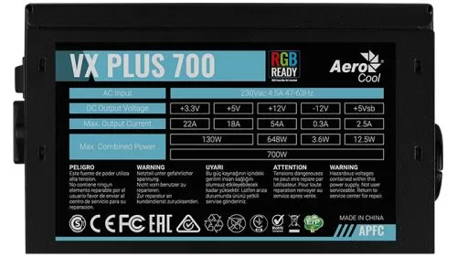 AeroCool VX Plus 700W RGB