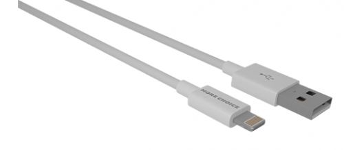Кабель интерфейсный More Choice K24i USB 2.1A для Lightning 8-pin TPE 1м White, цвет белый