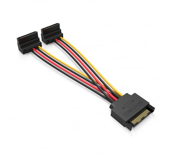 

Кабель питания Vention KDBBB разветвитель SATA 15pin M / 2 x SATA 15pin F угол 90 - 0.15м, KDBBB