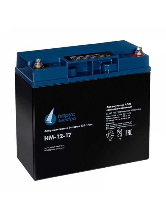 Батарея Парус электро HM-12-17 для ИБП (AGM/12В/17,0Ач/,болт M5)