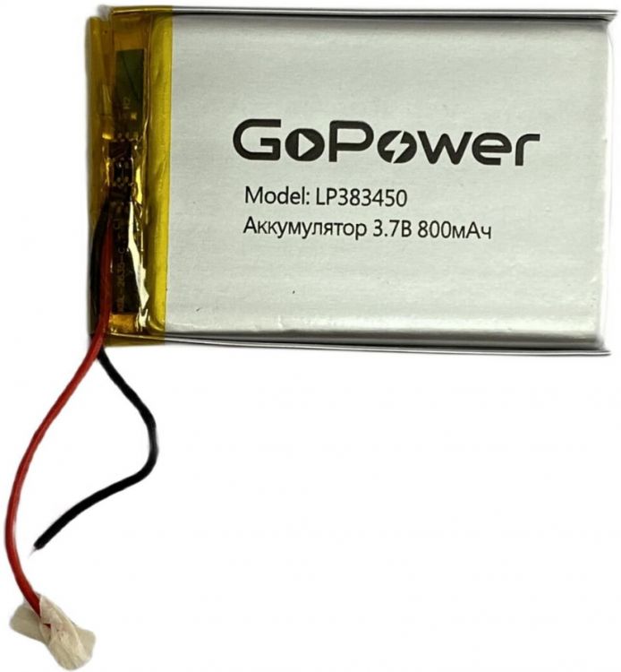 

Аккумулятор GoPower LP383450 00-00024497 Li-Pol 3.7V 800mAh, LP383450