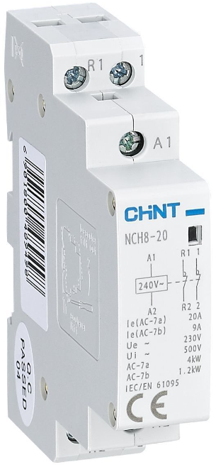 

Контактор модульный CHINT 256053 NCH8-20/02 20А 2НЗ AC 220/230В 50Гц, 256053