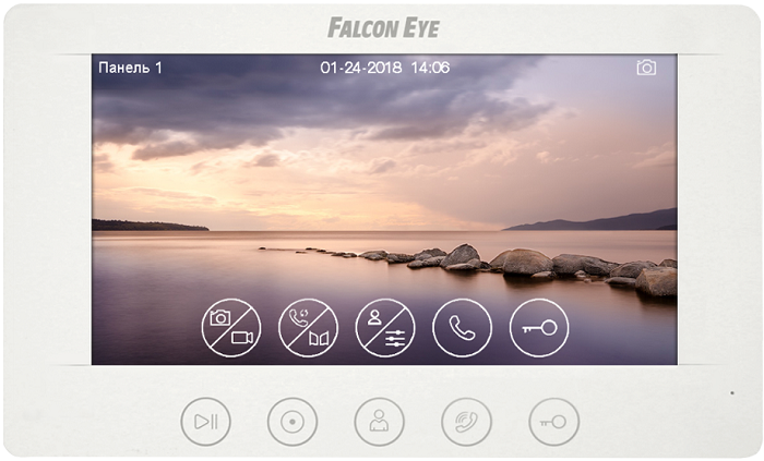 Видеодомофон Falcon Eye Cosmo HD Plus VZ дисплей 7" TFT; поддержкой форматов AHD, CVI, TVI (1080р/720p) или CVBS; сенсорные кнопки; графическое меню