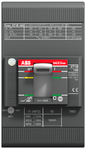 

Автоматический выключатель ABB 1SDA066801R1 XT1B 160 TMD In=25 I3=450 3p F F 18кА, 1SDA066801R1