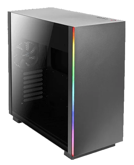 Корпус ATX AeroCool GLO 4713105950274 черный, без БП, USB3,0