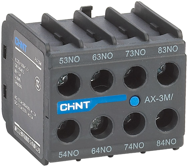 

Приставка доп. контакты CHINT 925189 AX-3M/20 к контактору NXC-06M~12M, 925189