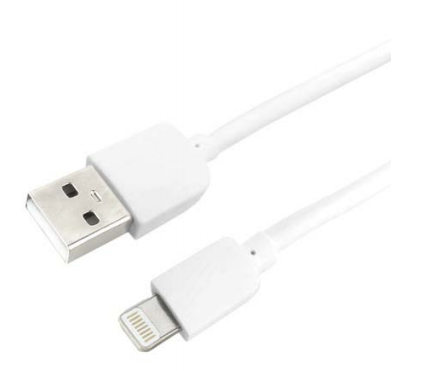 Кабель интерфейсный USB 2.0 Garnizon AM/Lightning 8P GCC-USB2-AP2-0.5M-W для iPhone5/6/7, IPod, IPad, 0.5 м, белый, пакет