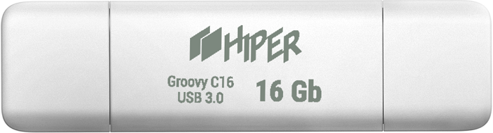 

Накопитель USB 3.0 16GB HIPER Groovy С16 HI-USBOTG16GBU787W белый, Groovy С16