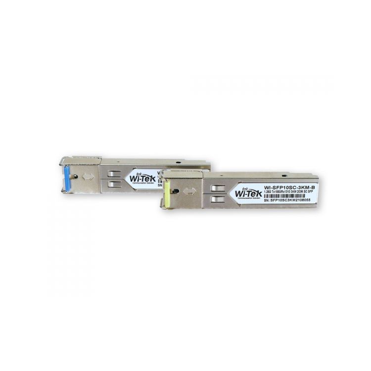 

Модуль Wi-Tek WI-SFP10SC-3KM WDM, дальность до 3км (6dB), комплект 2шт 1310/1550нм, WI-SFP10SC-3KM