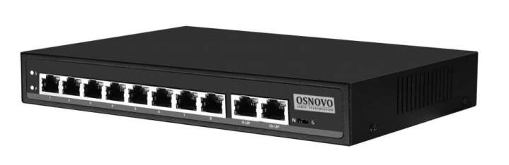 

Коммутатор OSNOVO SW-21000/A(120W) на 10 портов, 8*FE (10/100 Base-T, 52V 4,5(+) 7,8(–)) совместимы с PoE (IEEE 802.3af/at), 2 x FE (10/100 Base-T) Up, SW-21000/A(120W)