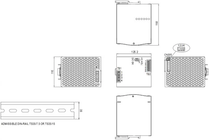 Mean Well TDR-960-24