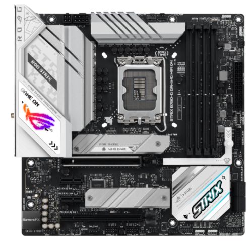 Материнская плата mATX ASUS ROG STRIX B760-G GAMING WIFI D4 (LGA1700, B760, 4*DDR4 (5333), 4*SATA 6G