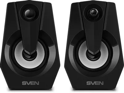 Компьютерная акустика 2.0 Sven 370 SV-020552 2*3 Вт(RMS), 100 Гц-20 КГц, USB, подсветка, чёрная