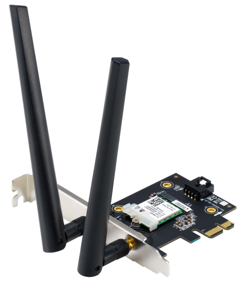 Сетевой адаптер ASUS PCE-AXE5400 WIFI 802.11ax, 2402 + 574Mbps, PCI-E Adapter, 2 antenna