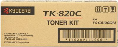 

Тонер-картридж Kyocera TK-820C 1T02HPCEU0 для FS-C8100DN Cyan 7000 стр, TK-820C