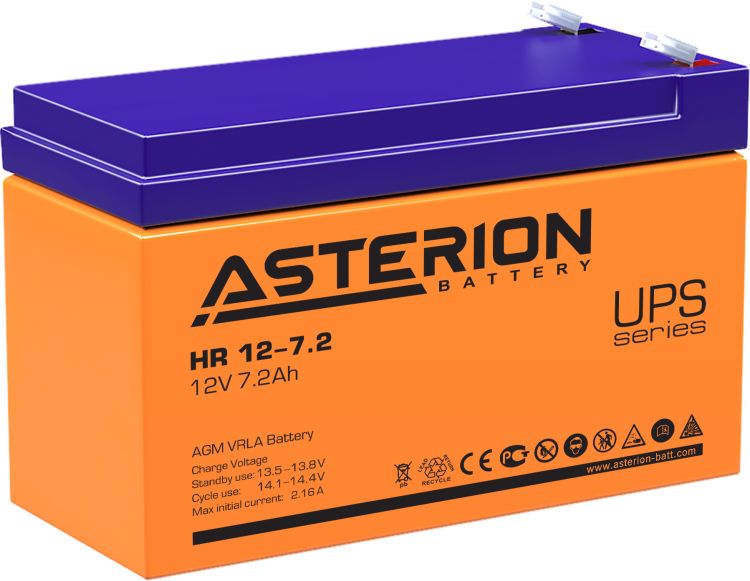 Батарея Asterion HR 12-7.2 F1 для ИБП - фото 1