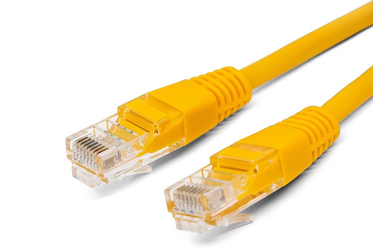 Кабель патч-корд U/UTP 5e кат. 5м Filum FL-U5-5M-Y 26AWG(7x0.16 мм), омедненный алюминий (CCA), PVC, жёлтый