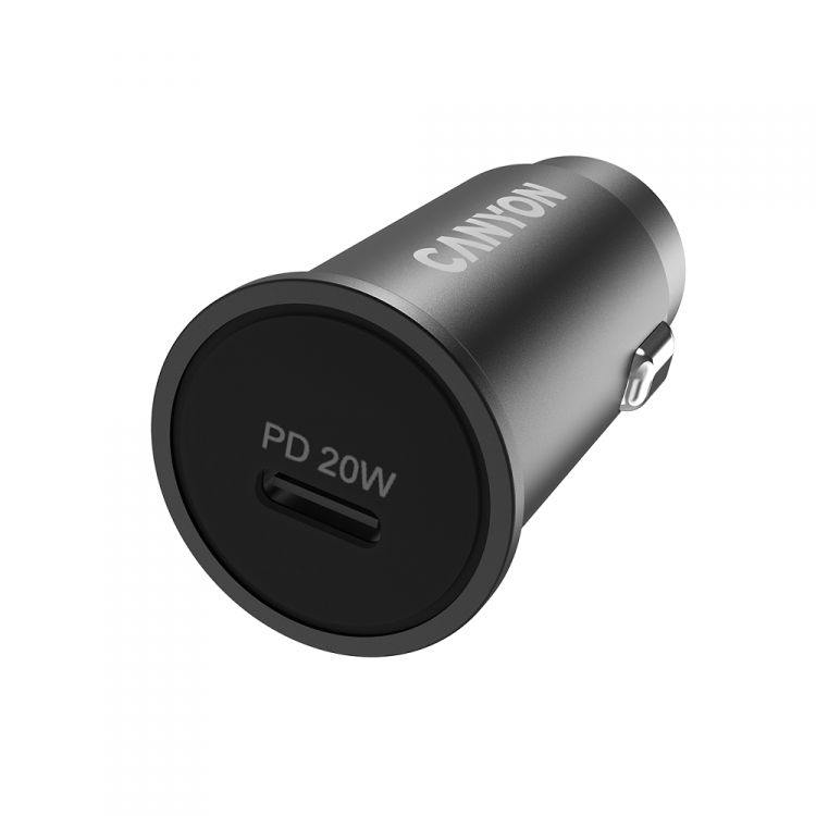 

Зарядное устройство автомобильное Canyon C-20 CNS-CCA20B 20W, USB type-C, with CE RoHs, black, C-20