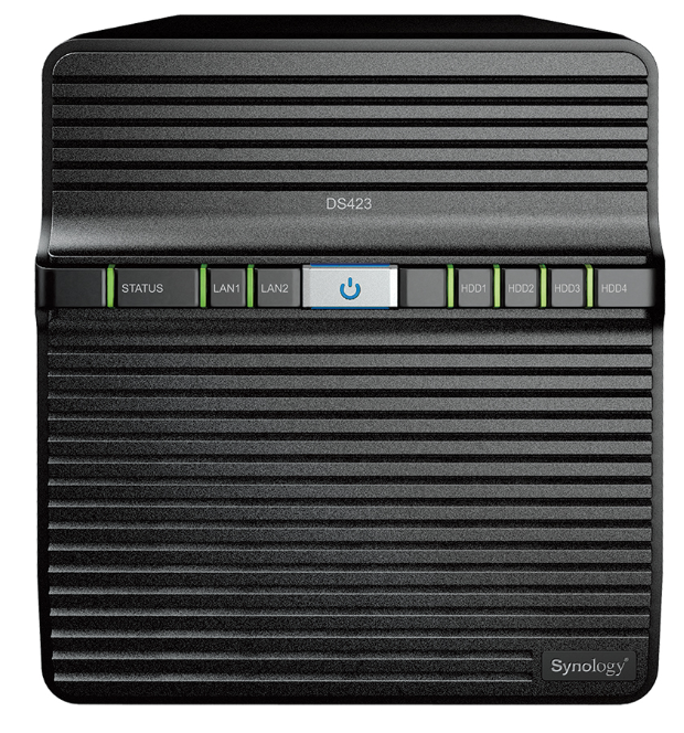 

Сетевой накопитель Synology DS423 4x3.5/2.5" HDD/SSD SATA, RAID JBOD/0/1/5/6/10, 2xRJ-45 1GbE LAN, 2xUSB3.2Gen1, без HDD, DS423