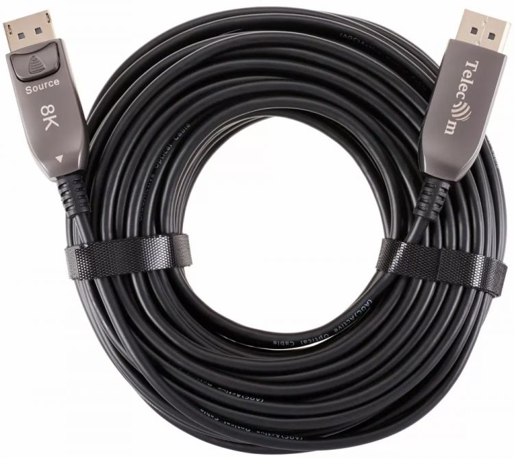 

Кабель интерфейсный DisplayPort Telecom TCG2130-20M активный оптический 1.4 8K/60Hz 20м, TCG2130-20M