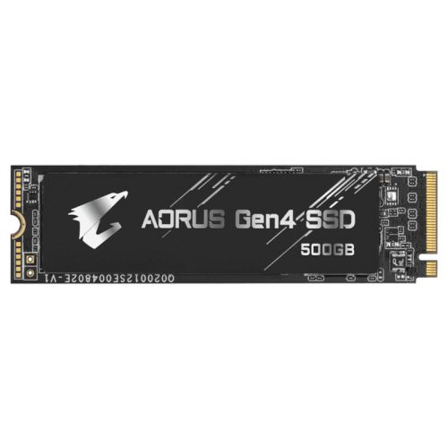 Накопитель SSD M.2 2280 GIGABYTE GP-AG4500G 500GB PCIe Gen4x4 with NVMe 3D TLC 5000/2500MB/s IOPS 400K/550K MTBF 1.77M 0.93DWPD RTL - фото 1