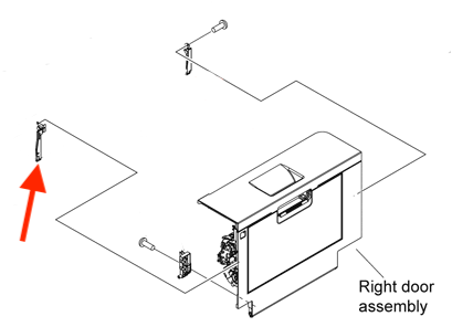 

Запчасть HP RL1-2281 PLATE, RT. DOOR LINK FIXED, FR, RL1-2281