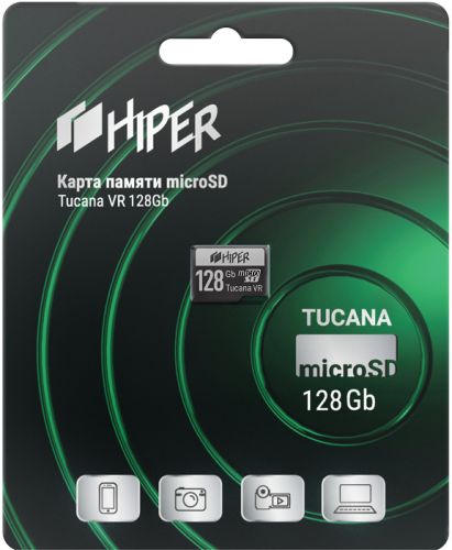 Карта памяти 128GB HIPER Tucana VR HI-MSD128GU3V30 microSDXC, UHS-1 U3 - фото 2