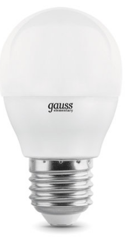 

Лампа светодиодная Gauss 105102207-D LED Globe-dim E27 7W 4100К диммируемая 1/10/100, 105102207-D