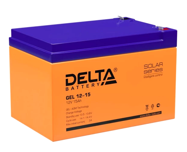 Батарея Asterion GEL 12-15 для ИБП (аналог Delta GEL 12-15) батарея для ибп delta gel 12 65