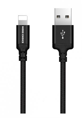 Кабель интерфейсный More Choice K12i USB 2.1A для Lightning 8-pin нейлон 1м Black, цвет черный K12i Black - фото 1