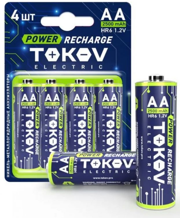 

Аккумулятор TOKOV ELECTRIC TKE-NMA-HR6/B4 AA/HR6 2500мА.ч (блист.4шт) TOKOV ELECTRIC, TKE-NMA-HR6/B4