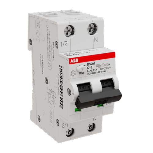 Автоматический выключатель дифф. тока (АВДТ) ABB 2CSR255180R0164 C16 A10