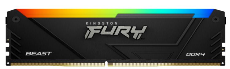 Модуль памяти DDR4 32GB (2*16GB) Kingston FURY KF436C18BB2AK2/32 Beast RGB Black XMP 3600MHz CL18 1RX8 288-pin 1.35V 16Gbit KF436C18BB2AK2/32 KF436C18BB2AK2/32 - фото 1