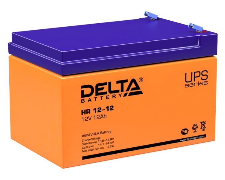 Батарея Delta HR 12-12 12В, 12Ач, 151х98х101мм