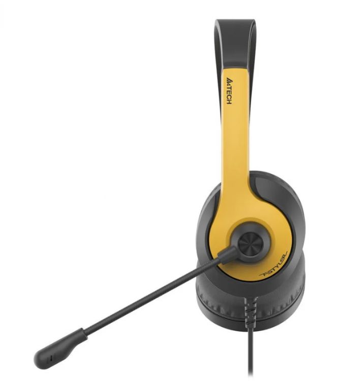 

Гарнитура A4Tech Fstyler FH100U желтый/черный 2м накладные USB оголовье (1774595), Fstyler FH100U