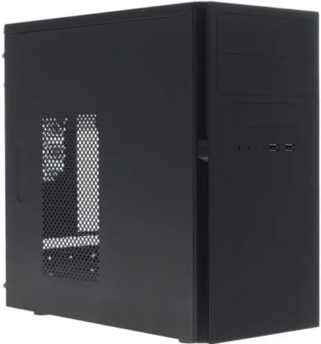 Корпус mATX Powerman 6184448 черный, БП 450W, 2*USB 3.0, audio