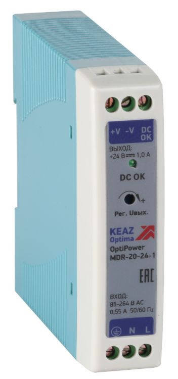 

Блок питания КЭАЗ 284539 OptiPower MDR-20-24-1, 284539