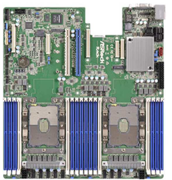 Материнская плата E-ATX ASRock EP2C622D16NM (2*LGA3647, C622, 16*DDR4 (2933), 12*SATA 6G, M.2, 2*PCIE, Glan, D-Sub, 2*USB 3.2) материнская плата matx gigabyte a520m s2h am4 amd a520 2 ddr4 5000 4 sata 6g raid m 2 3 pcie 7 1ch glan 6 usb 3 2 d sub dvi d hdmi rtl
