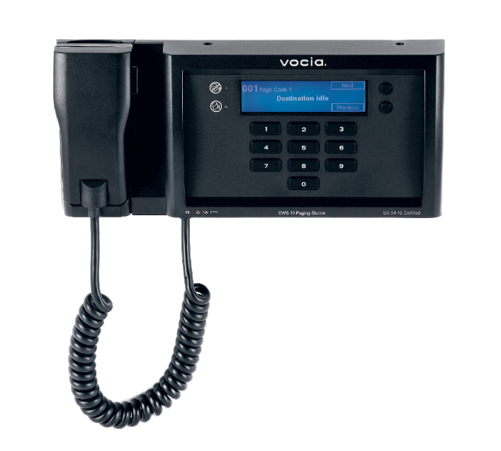 

Микрофон BIAMP VOCIAWS-10 912.0254.900/911.0254.900 vocia Wall-mounted Paging Station, 10 buttons with hand-held microphone, VOCIAWS-10