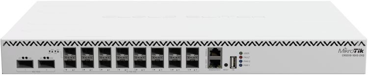 

Коммутатор управляемый Mikrotik CRS518-16XS-2XQ-RM Cloud Router Switch 518-16XS-2XQ, 2x100 Gigabit QSFP28 ports and 16x 25 Gigabit SFP28 ports,4 fans,, CRS518-16XS-2XQ-RM