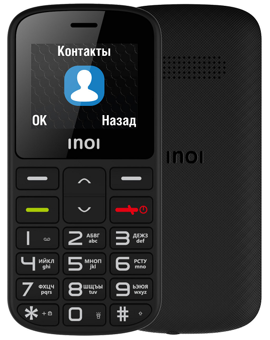 

Мобильный телефон INOI 103B 4660042757735 black, 103B