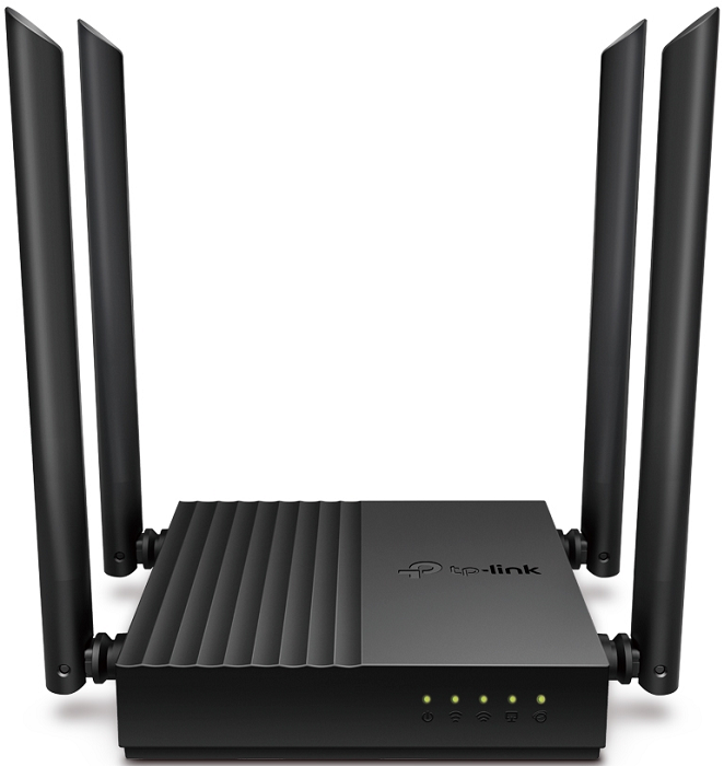 Беспроводной маршрутизатор TP-LINK Archer C64 Wi Fi 802.11n/b/g/a/ac AC1200 2,4ГГц /5ГГц, WAN Gb, 4*LAN Gb, IPv6, IPTV, Beamforming, Smart Connect, Ai